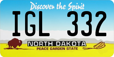 ND license plate IGL332