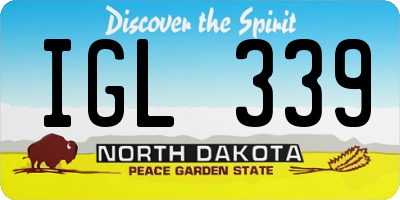 ND license plate IGL339