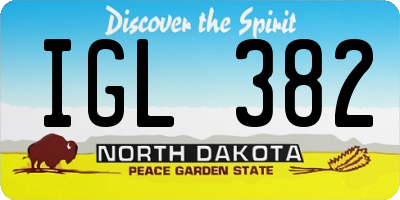 ND license plate IGL382