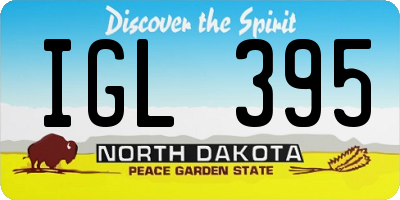 ND license plate IGL395