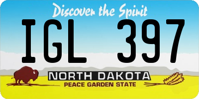 ND license plate IGL397
