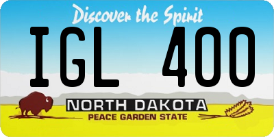 ND license plate IGL400