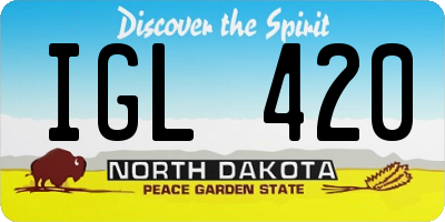 ND license plate IGL420