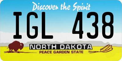 ND license plate IGL438