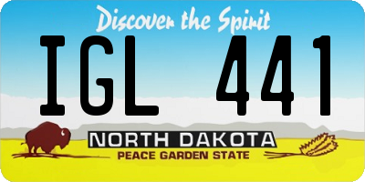 ND license plate IGL441