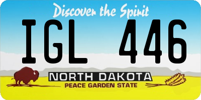 ND license plate IGL446
