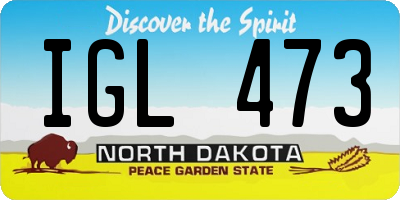 ND license plate IGL473