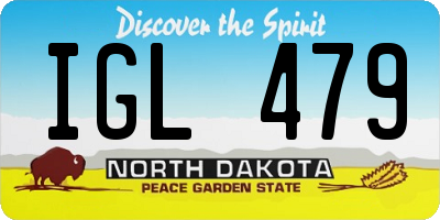 ND license plate IGL479