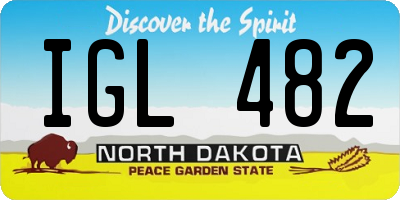 ND license plate IGL482