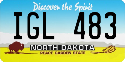 ND license plate IGL483