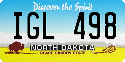 ND license plate IGL498