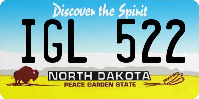 ND license plate IGL522