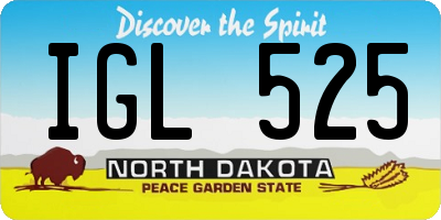 ND license plate IGL525