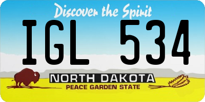 ND license plate IGL534