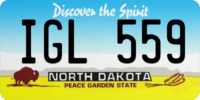 ND license plate IGL559