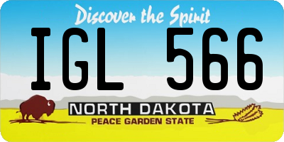 ND license plate IGL566