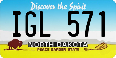 ND license plate IGL571
