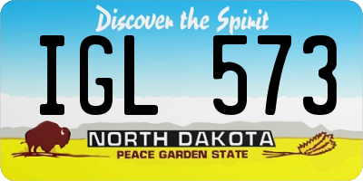 ND license plate IGL573