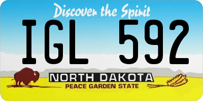ND license plate IGL592