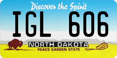 ND license plate IGL606