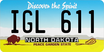 ND license plate IGL611