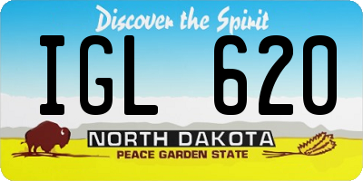 ND license plate IGL620