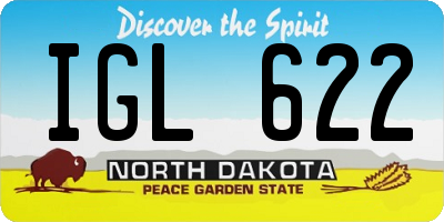 ND license plate IGL622