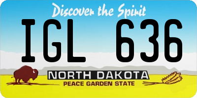ND license plate IGL636