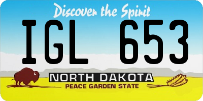 ND license plate IGL653