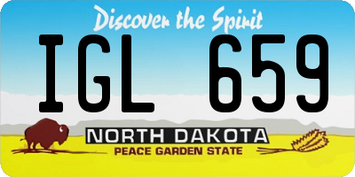 ND license plate IGL659