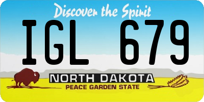 ND license plate IGL679