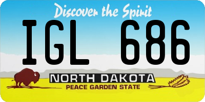 ND license plate IGL686
