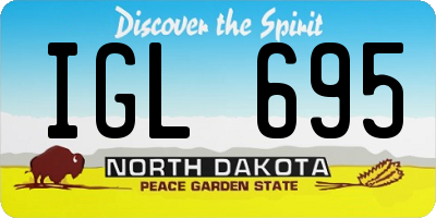 ND license plate IGL695
