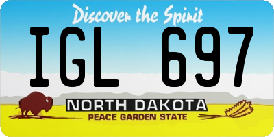 ND license plate IGL697