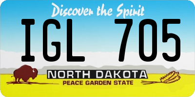 ND license plate IGL705