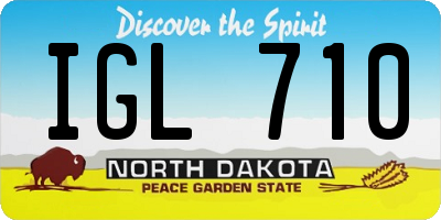 ND license plate IGL710