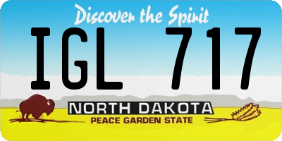 ND license plate IGL717