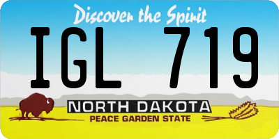 ND license plate IGL719
