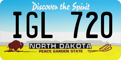 ND license plate IGL720