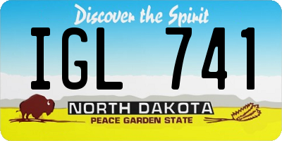 ND license plate IGL741