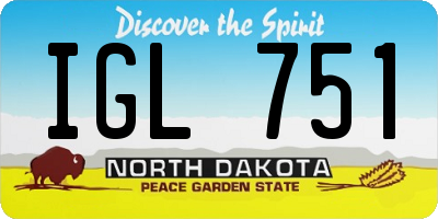 ND license plate IGL751