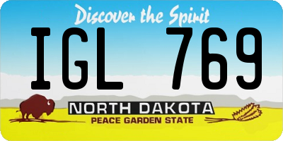 ND license plate IGL769
