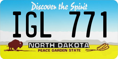ND license plate IGL771