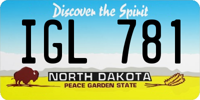 ND license plate IGL781