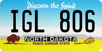 ND license plate IGL806