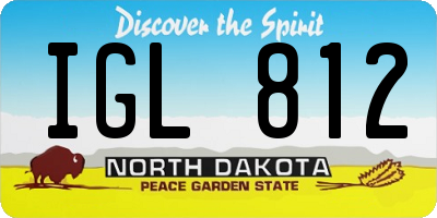 ND license plate IGL812