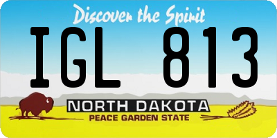 ND license plate IGL813