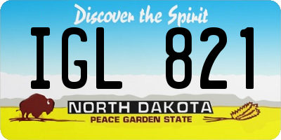 ND license plate IGL821