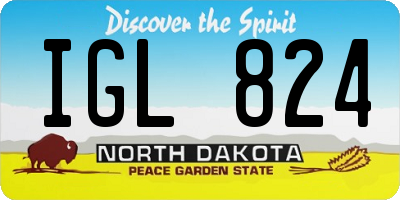 ND license plate IGL824