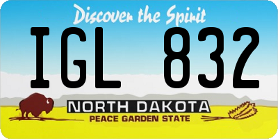 ND license plate IGL832